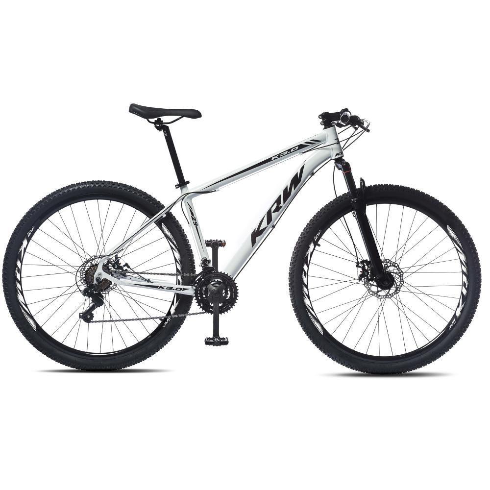 Miniatura Bicicleta Aro 29 Krw Alumínio 24 Vel Freio A Disco X52 Quadro 17 Branco-Preto