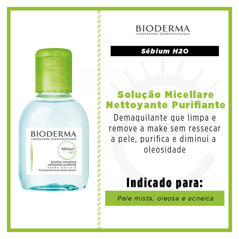Miniatura Sébium H2O Solução Micellare Nettoyante Purifiante Bioderma - Demaquilante 100ml