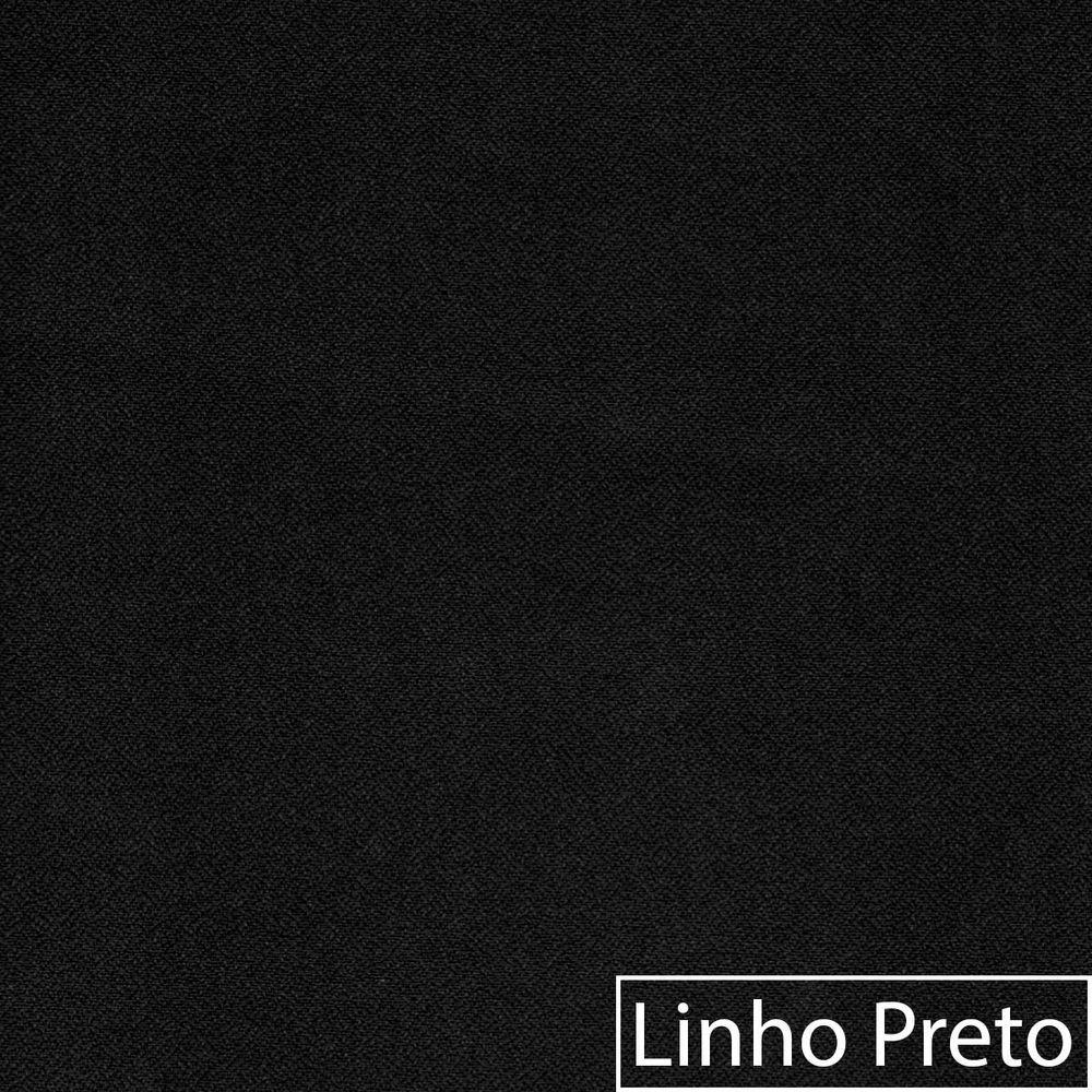 Divã Recamier Orgânico Tokyo 160cm Lado Direito Linho Preto