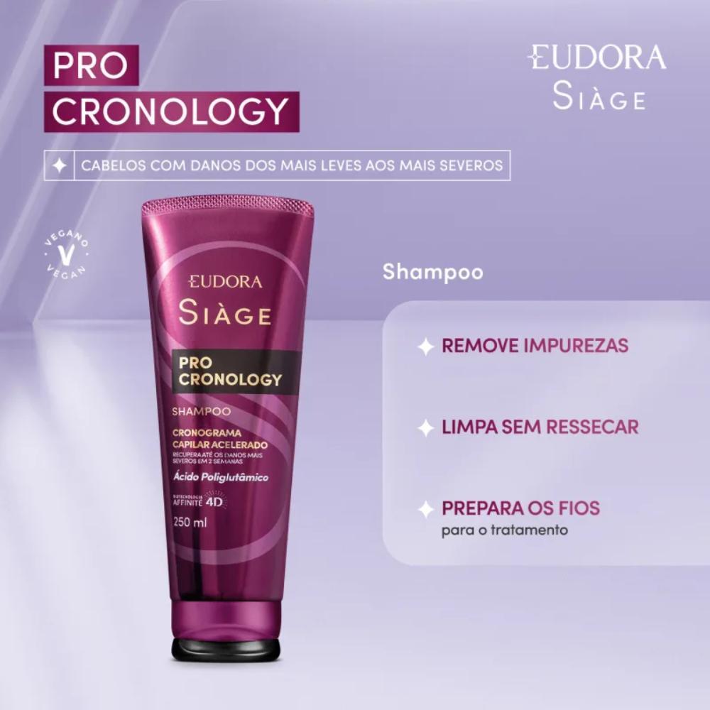Miniatura Shampoo Eudora Siàge Pro Cronology Curvas 250Ml
