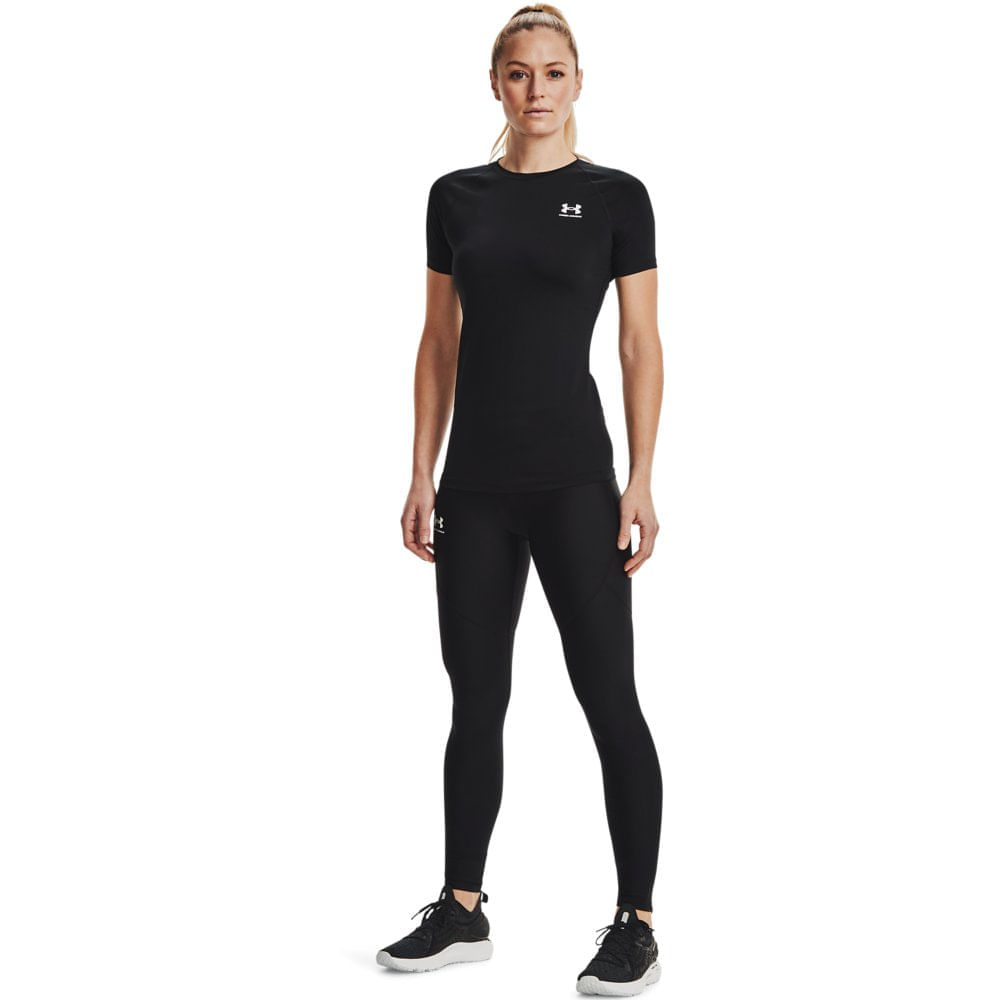 Miniatura Camiseta de Compressão Feminina Under Armour HeatGear Authentics Preto - 2GG
