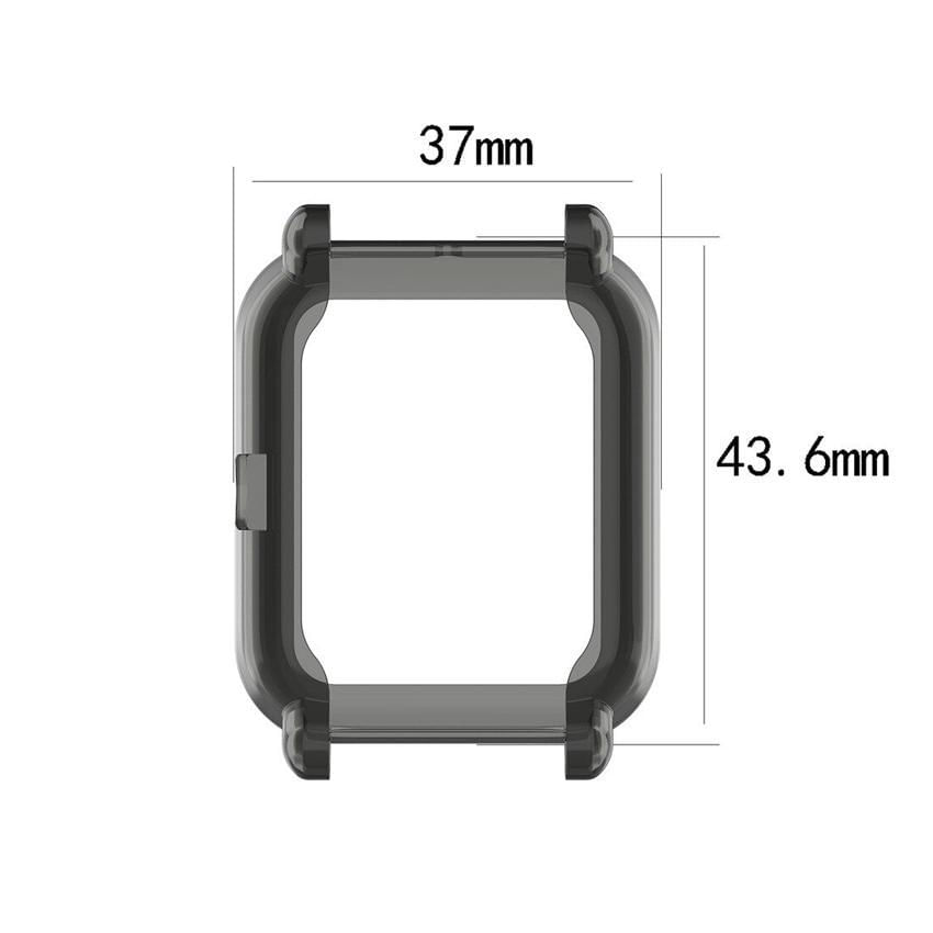 Miniatura Protetor Case Tpu Preto Transprente Para Xiaomi Amazfit Bip