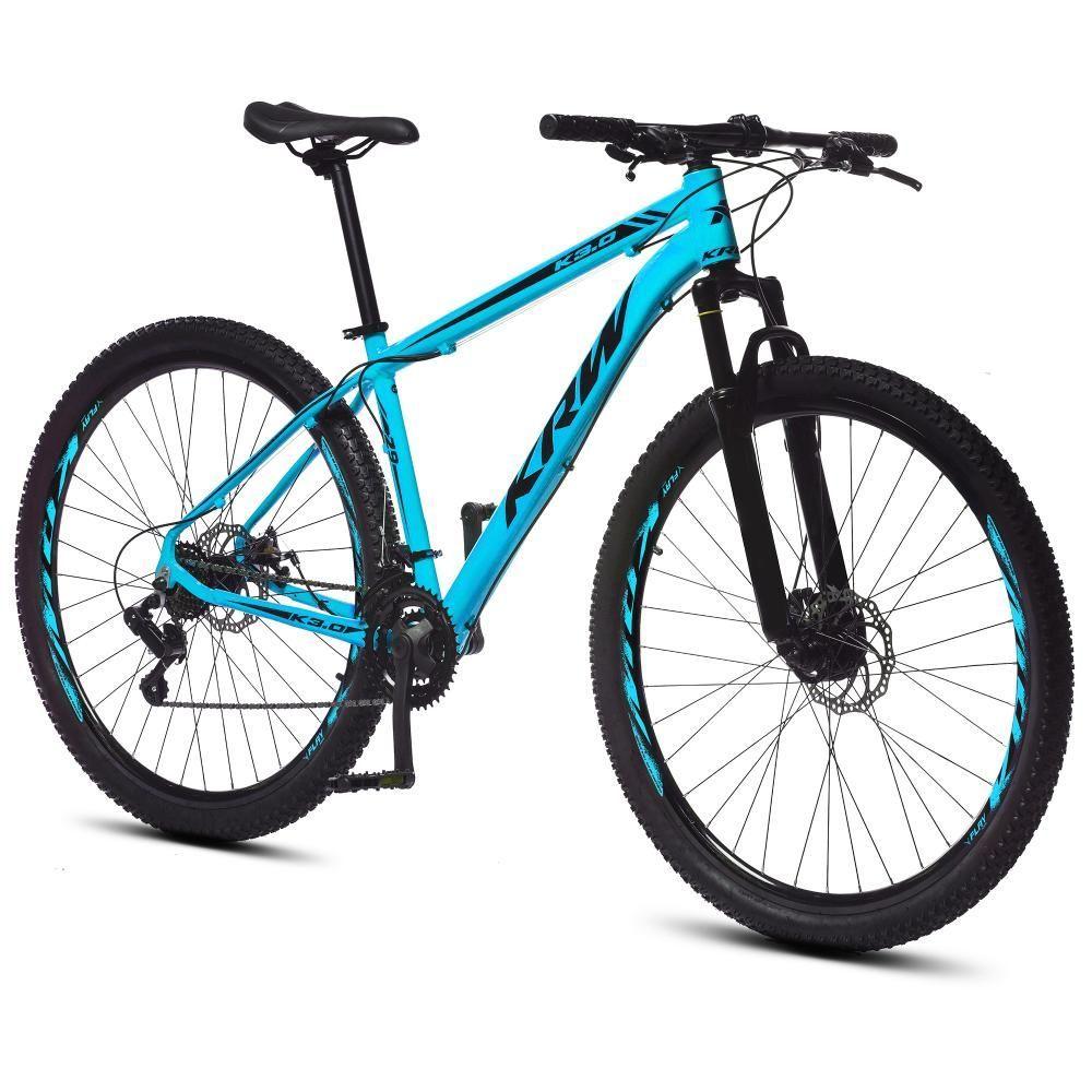 Miniatura Bicicleta Aro 29 Krw Alumínio 24 Vel Freio A Disco X52 Cor:azul/preto;tamanho Quadro:15.5 Azul/preto