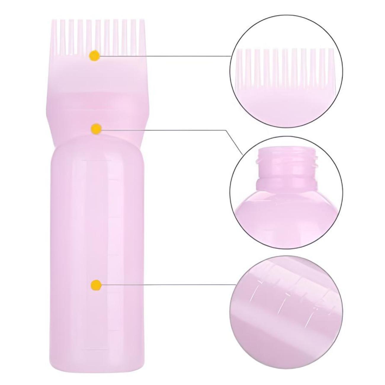 Miniatura Frasco Aplicador De Tinta Com Pente Prático Para Cabelo