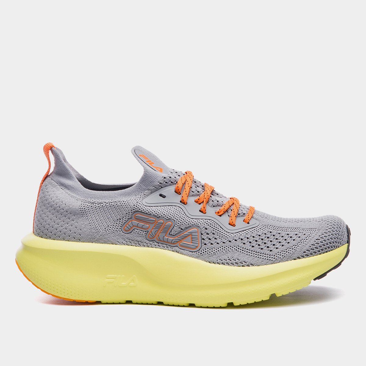 Miniatura Tenis Fila Inclusion Feminino Cinza+Laranja - 34