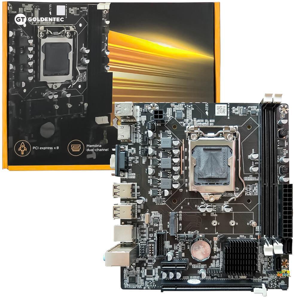 Miniatura Placa Mãe Goldentec Gt-H61 M.2 Para Intel 1155 Ddr3