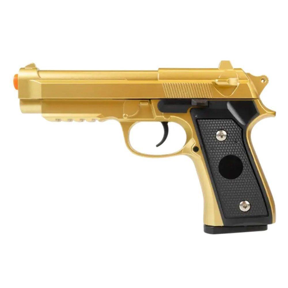 Miniatura Pistola De Airsoft Vg Pt92 V22 Gold Mola 6mm - Rossi
