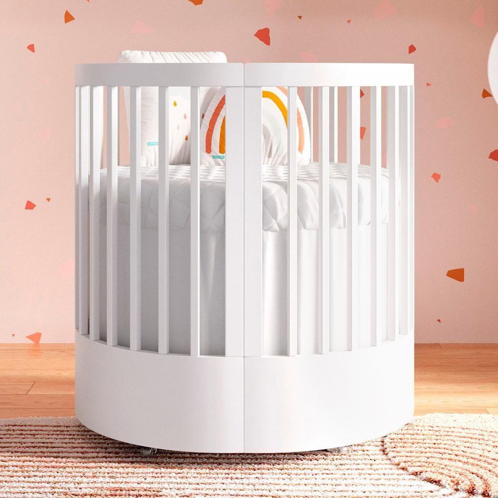 Miniatura Berço Redondo Divicar 3 Em 1 Evolutivo Coleção Wave Branco