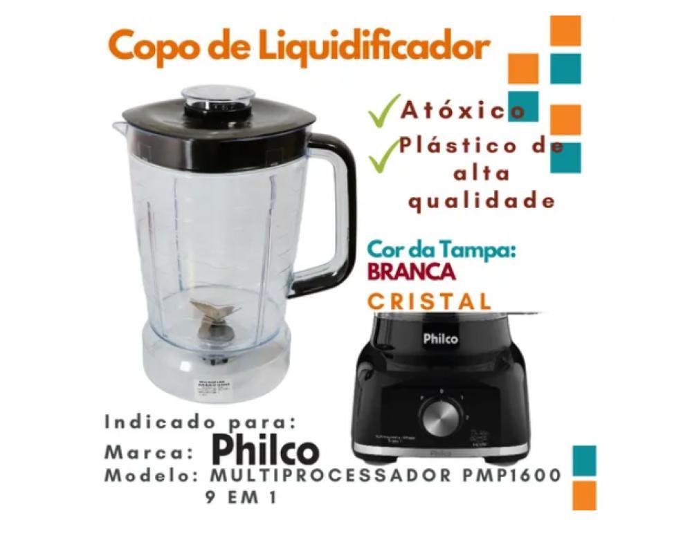 Copo Philco Multiprocessador Pmp1600 9 Em 1 Tampa Preta