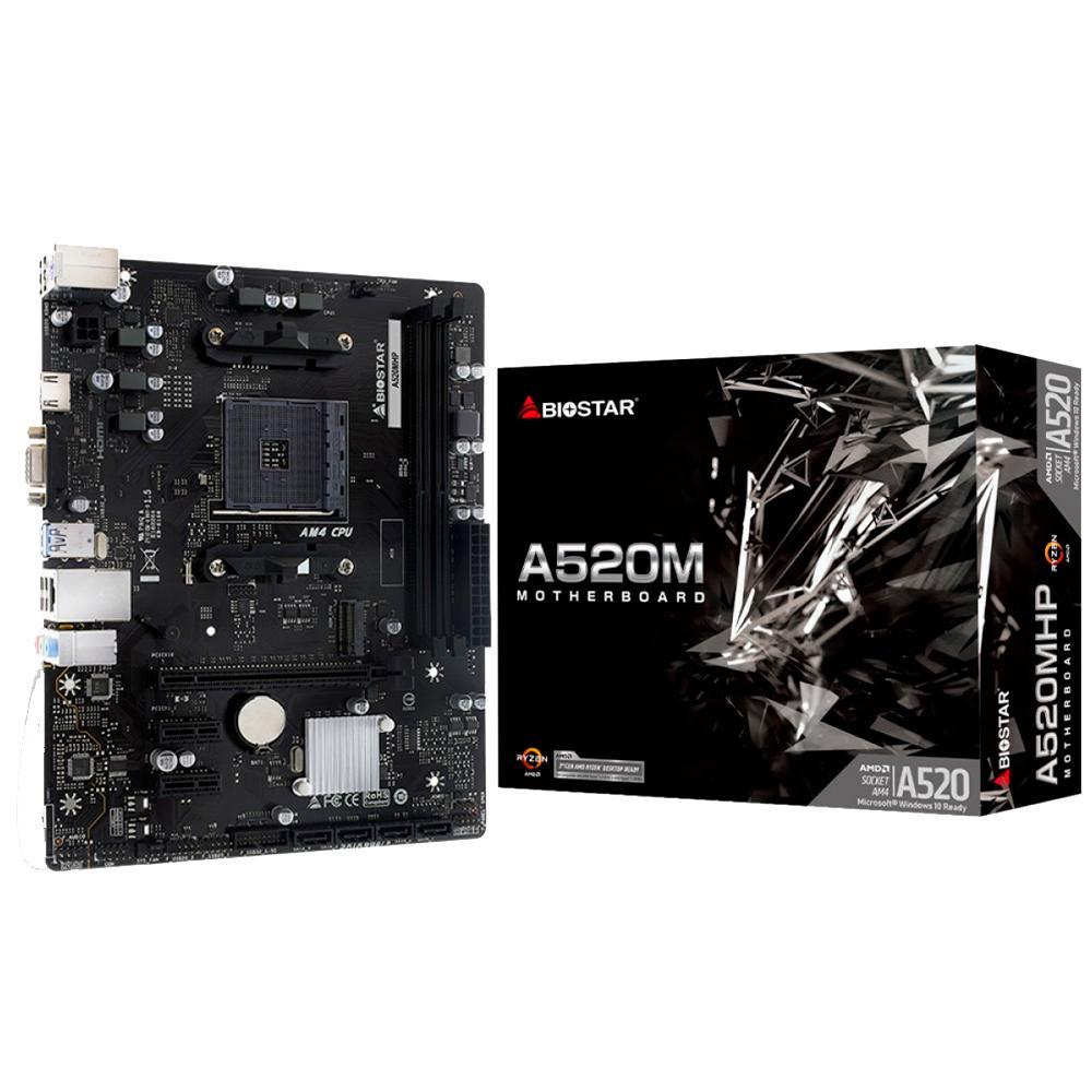 Miniatura Placa Mãe Biostar A520Mh, Chipset A520, Amd Am4, Matx, Ddr4