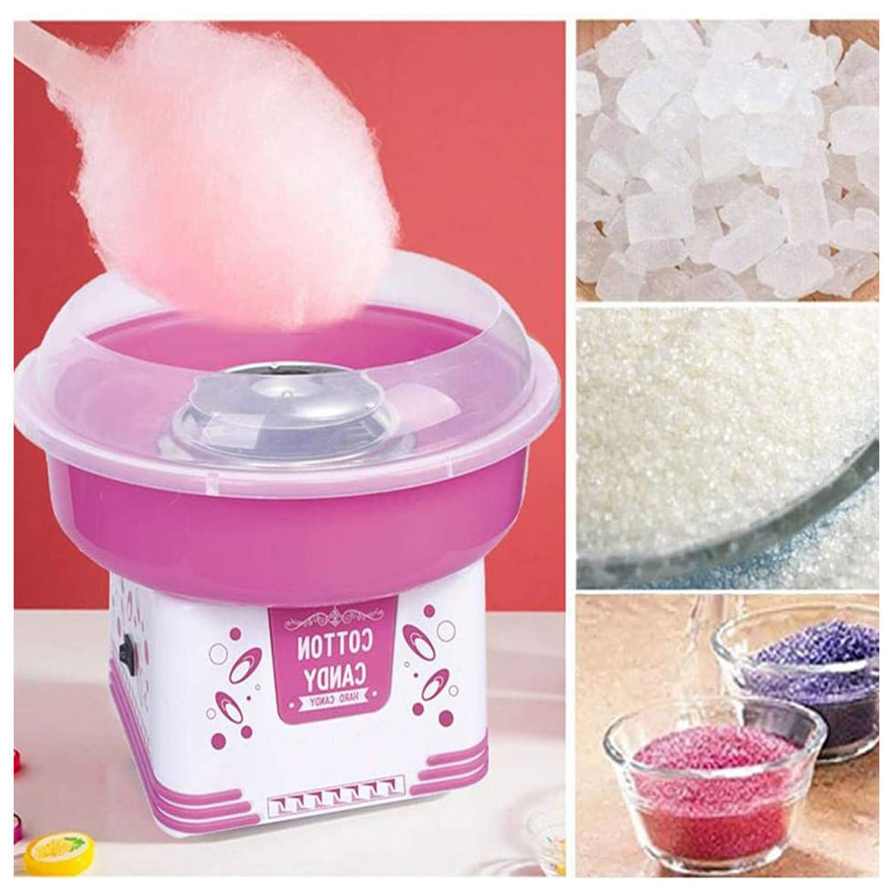 Máquina de Algodão Doce Elétrica Wgwioo, 110V 800W, Rosa