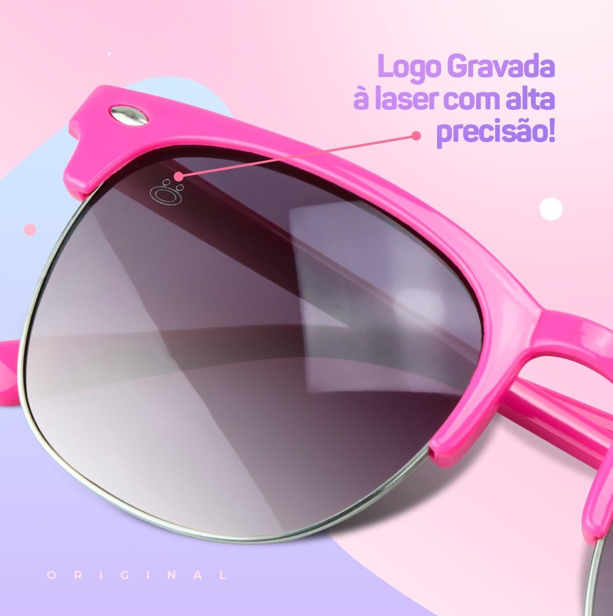 Kit Relógio Digital e Óculos Rosa Orizom Kids - Pulseira Ajustável, Tela Clara, Proteção UV - Di Fiore Store