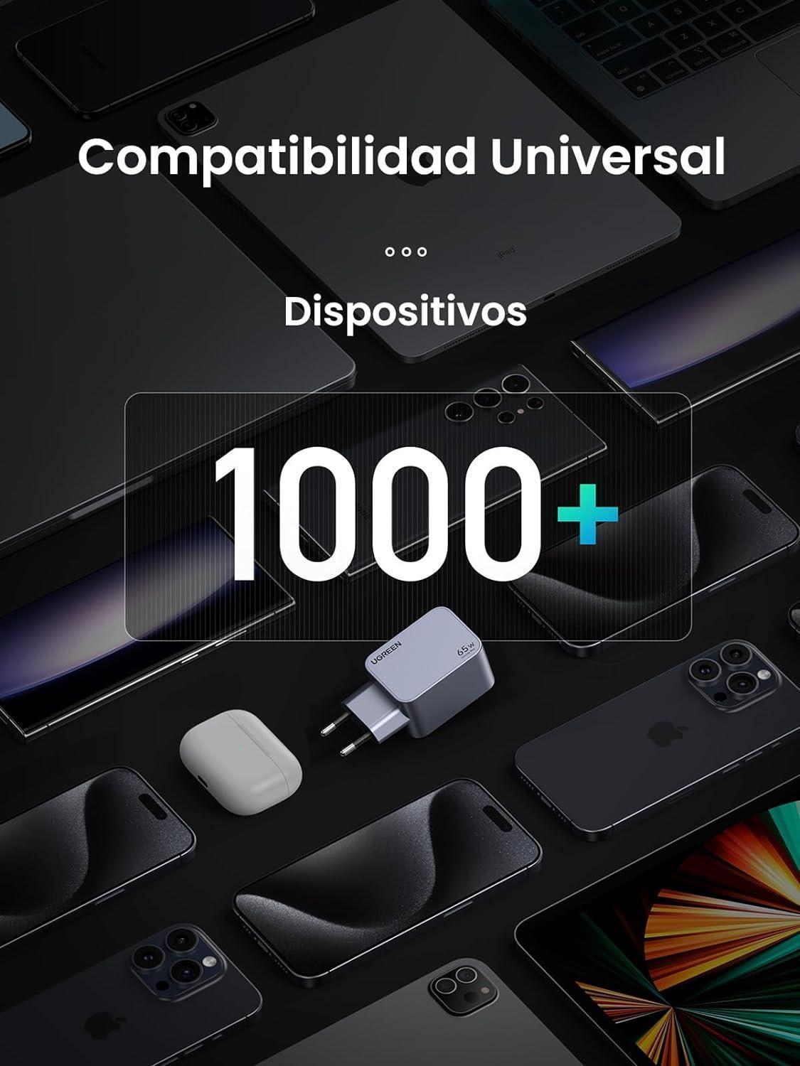 Miniatura Carregador Rápido Ugreen Nexode Pro 65W Gan Suporta 45W 25W