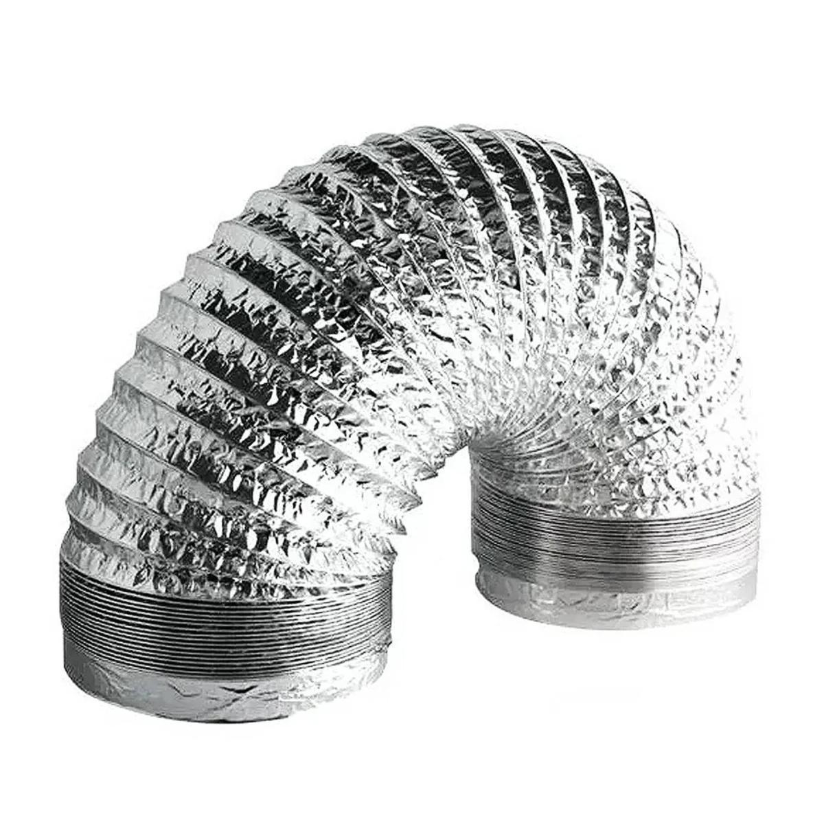 Duto Flexível Alumínio 8 Pol X 10M 200Mm Ventilação Coifa