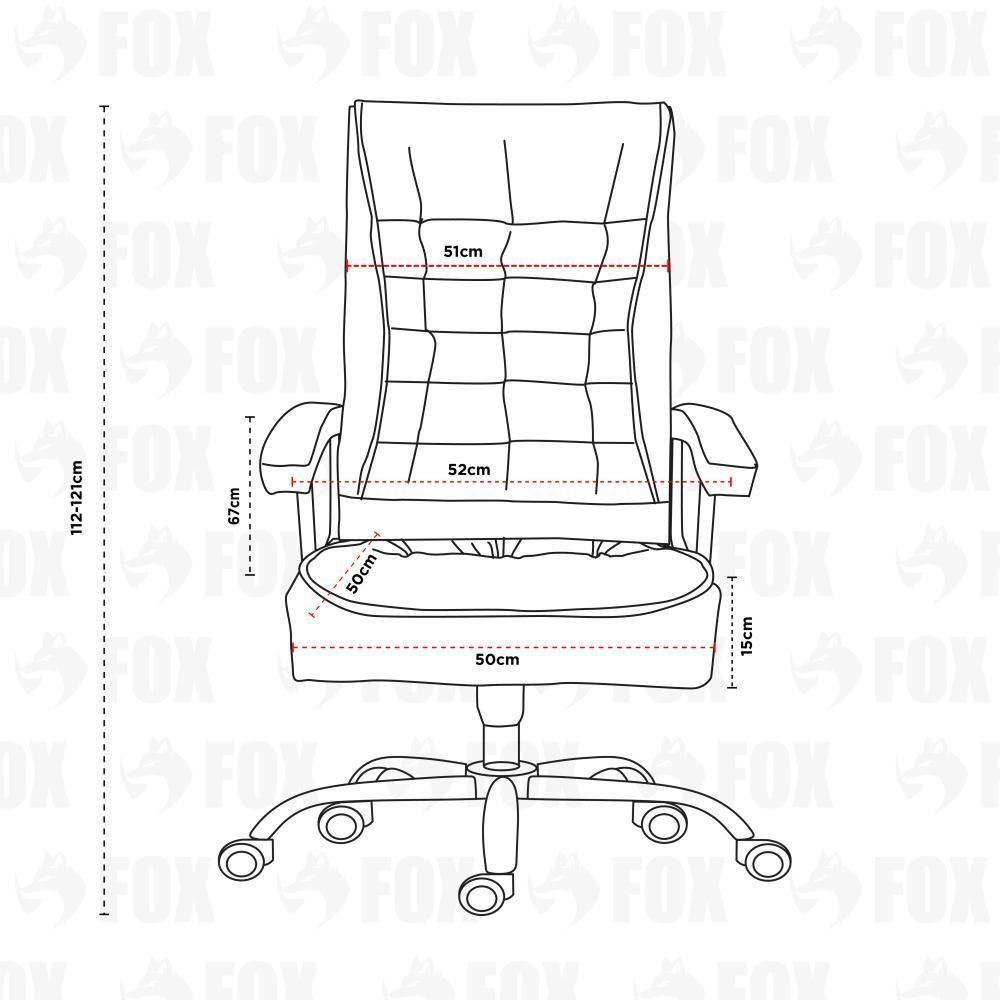 Cadeira de Escritório Presidente Fox Base Cromada com Rodinha Molas Ensacadas Preta - UT-C351