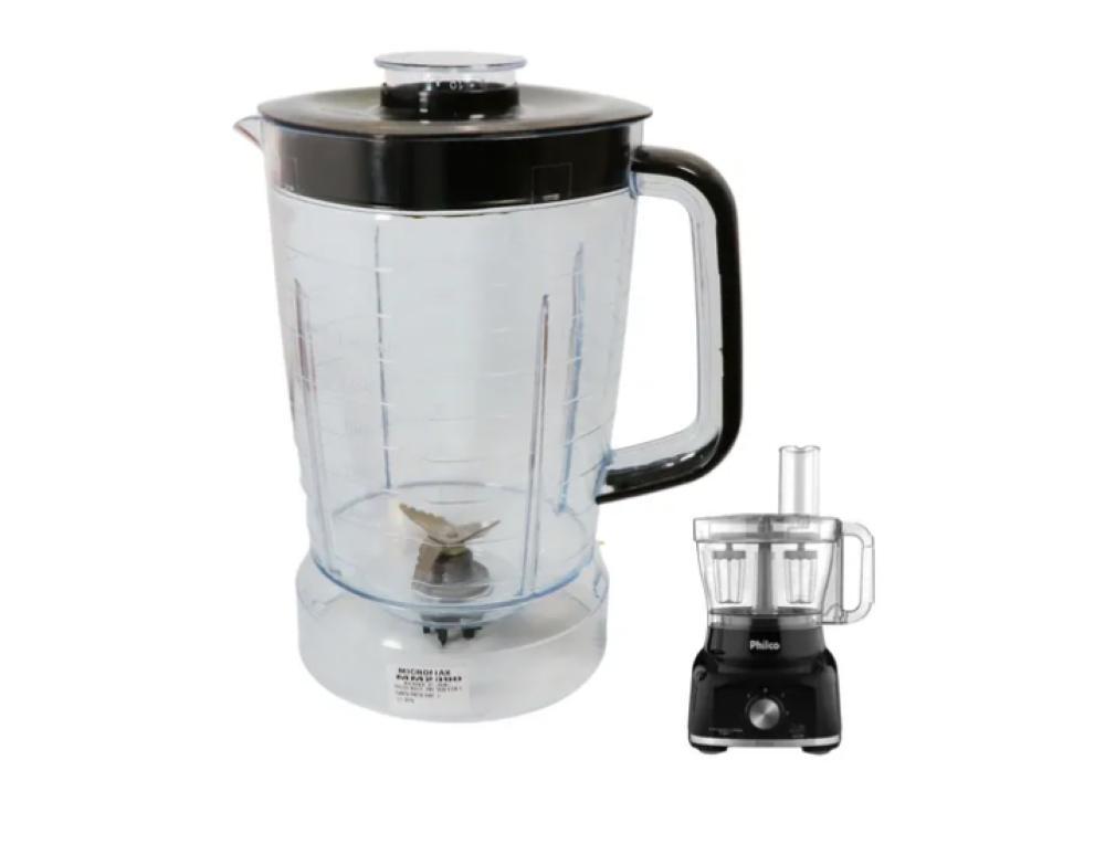 Miniatura Copo Philco Multiprocessador Pmp1600 9 Em 1 Tampa Preta