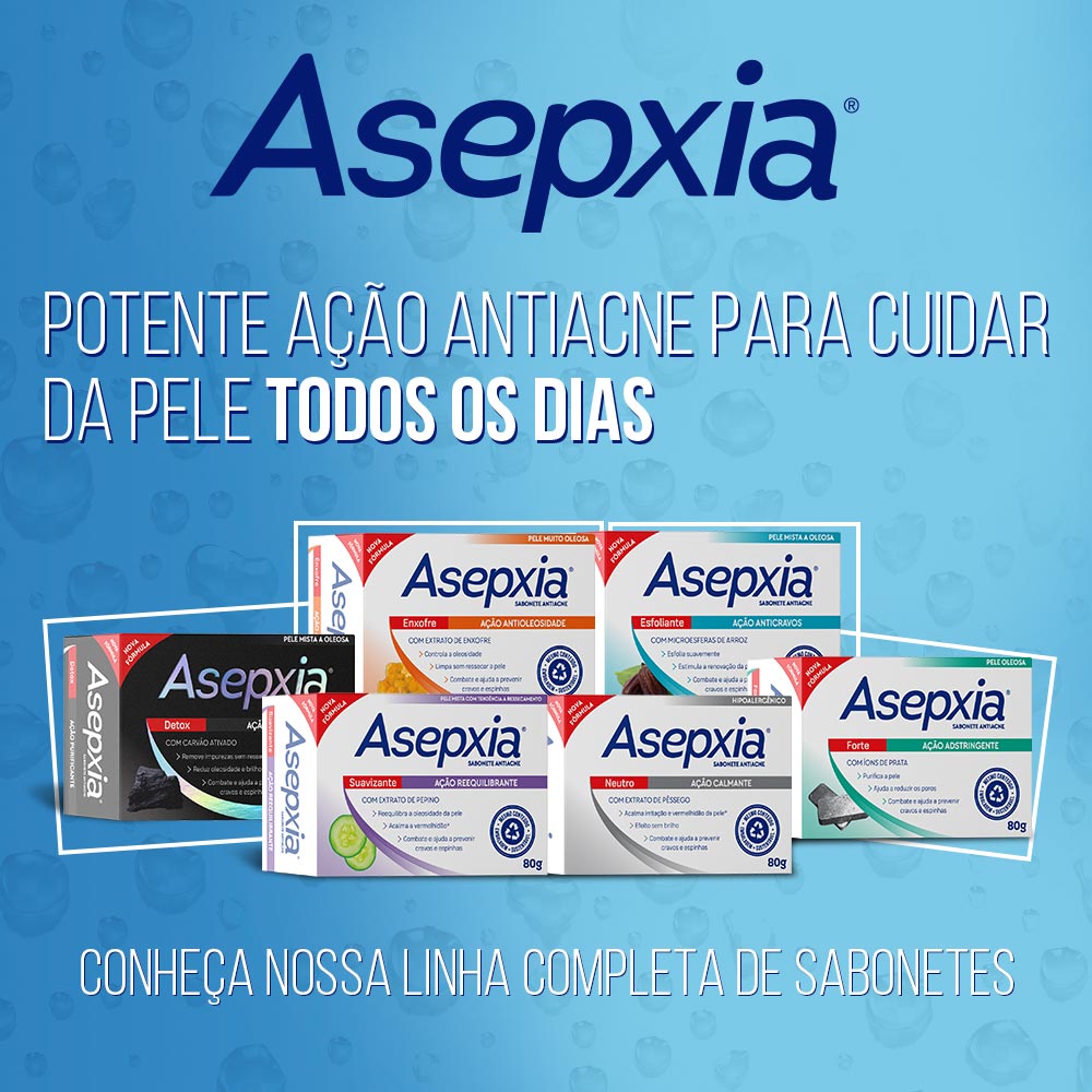 Sabonete em Barra Asepxia - Sabonete Antiacne Suavizante 80g