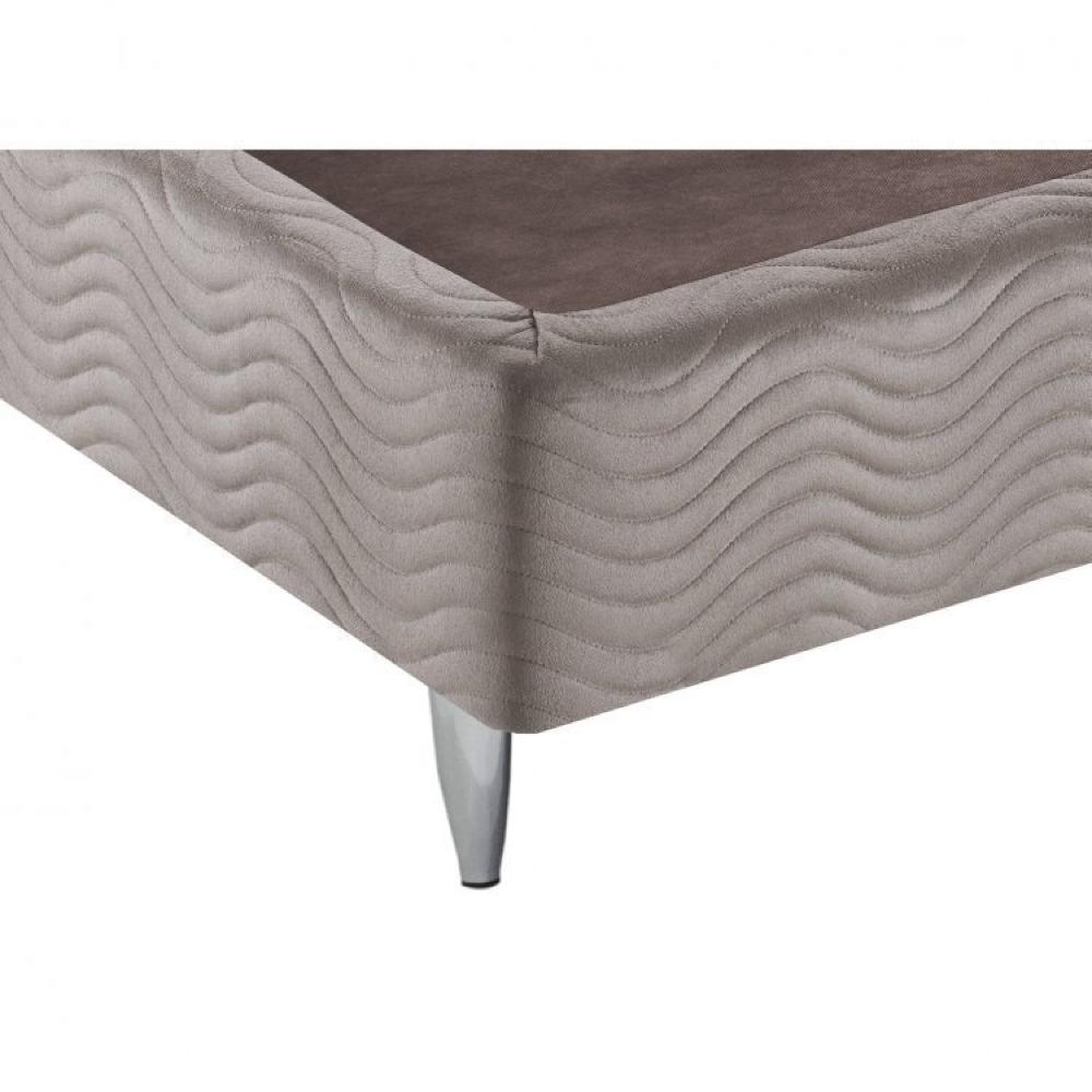 Miniatura Conjunto Cama Box Colchão Airtech Spring Pocket Super King 193x203x30cm Ortobom Branco/Bege