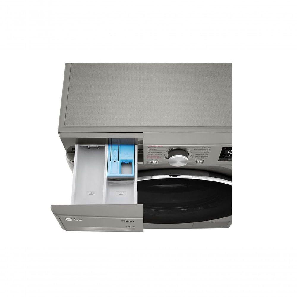 Lava e Seca Smart LG VC4 12kg Inox Look com Inteligência Artificial AIDD CV5012PC4 110V