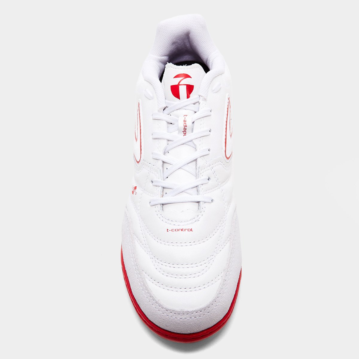 Miniatura Chuteira Futsal Topper Maestro PRO V Unissex Branco+Vermelho - 44
