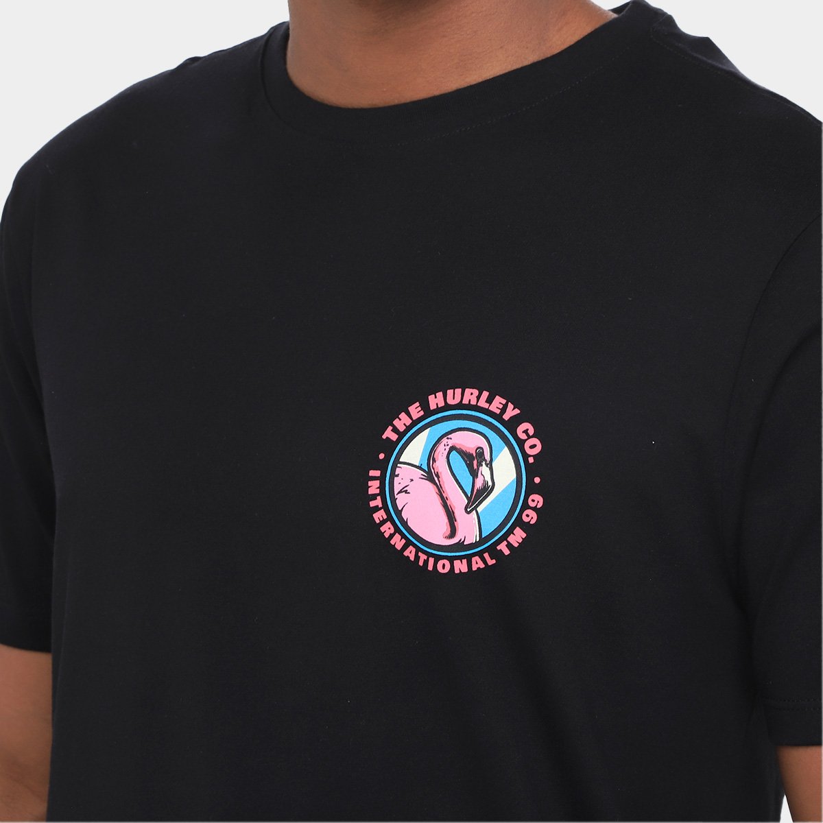 Miniatura Camiseta Hurley Flamingo Masculina Preto - G