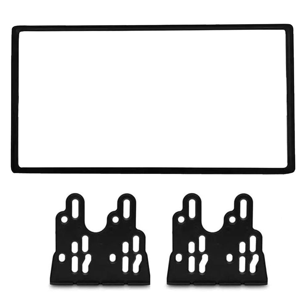 Miniatura Moldura Painel 2 Din 7 Polegadas Fiat Mobi Black Piano