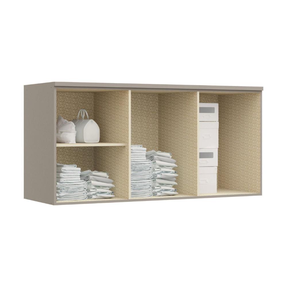 Miniatura Guarda-roupa Modulo Aéreo 3 Portas Elegance Níquel/Angelin