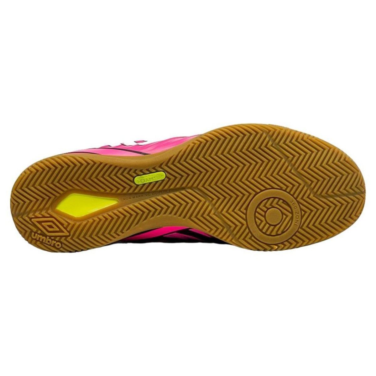 Miniatura Chuteira Futsal Umbro Fifty V Unissex Preto+Rosa - 40