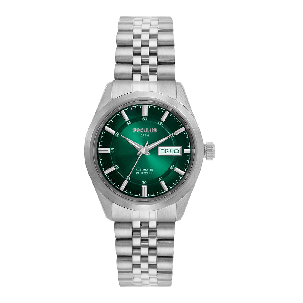 Relógio Automático Masculino Aço Efeito Sunset