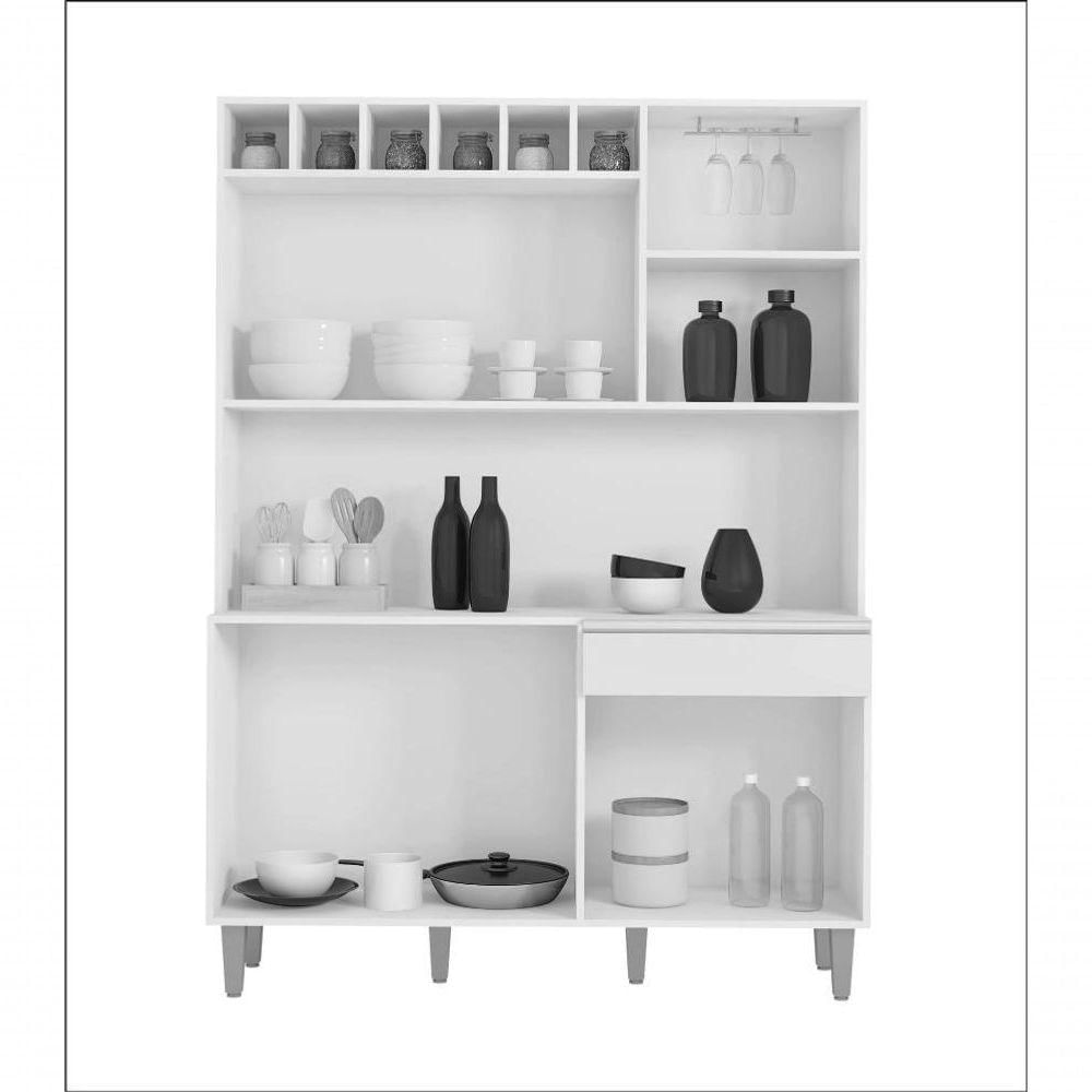 Miniatura Armário De Cozinha Memphis 6 Portas Cinza