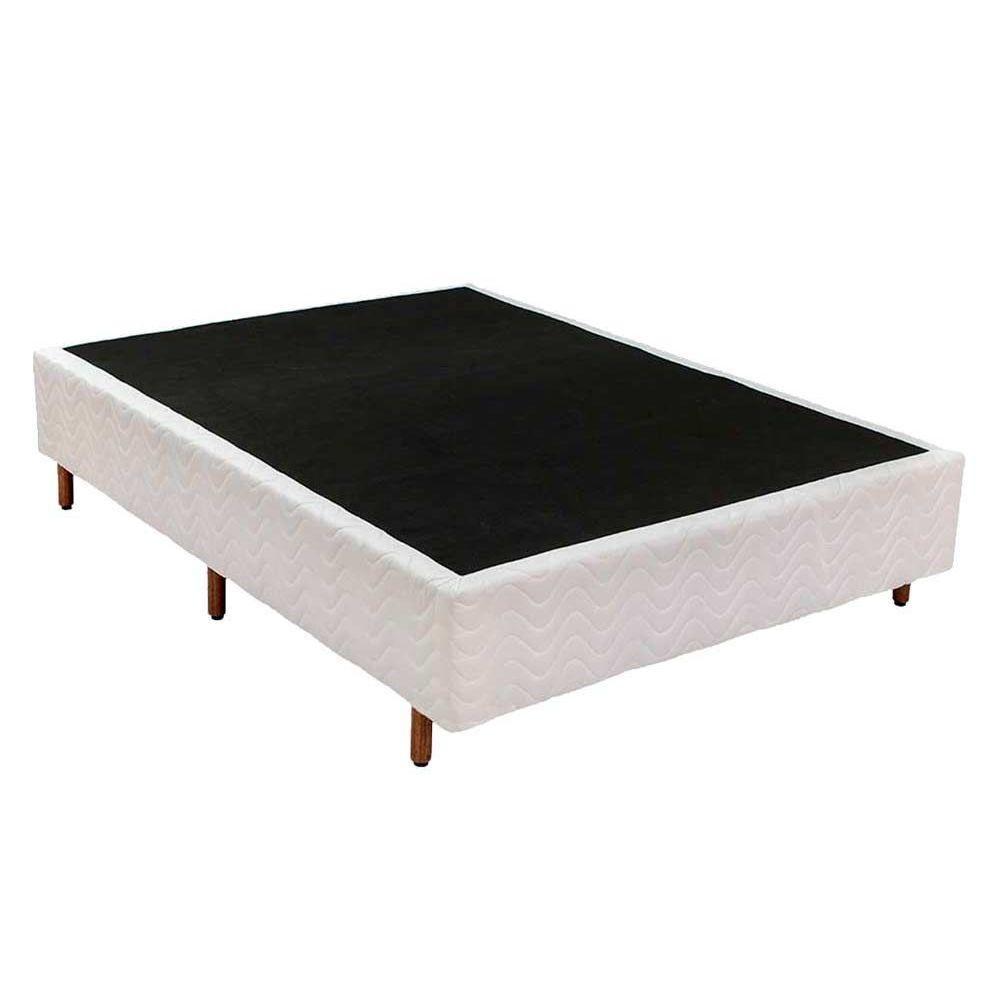 Miniatura Cama Box Casal: Colchão Molas Polar Masterpocket Ensacadas Rubi + Base Crc Rústico Branco(138X188)