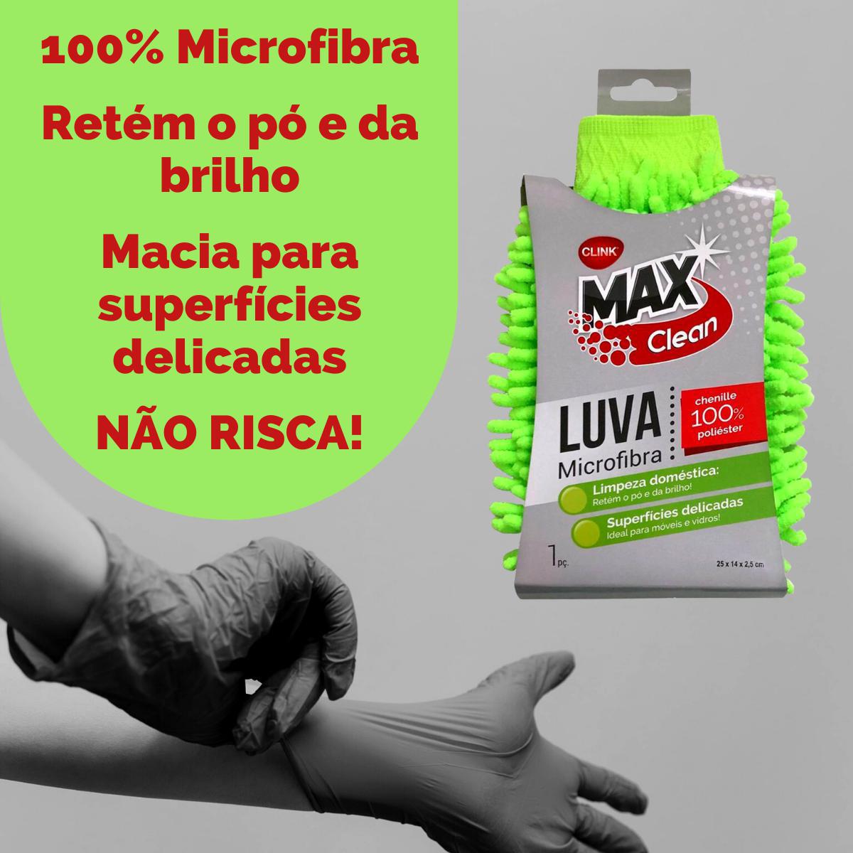Miniatura Luva Microfibra Chenille 100% Poliéster Multiuso - Clink