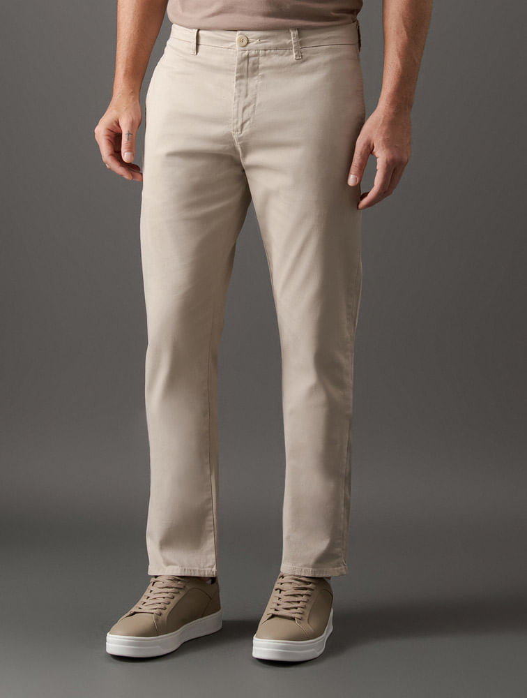 Miniatura Calça Chino Slim - Caqui Claro Calça Chino Slim Caqui Claro 38