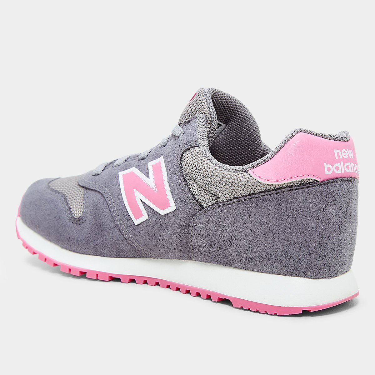 Miniatura Tênis Infantil New Balance 373 Lace Grafite+Rosa - 27