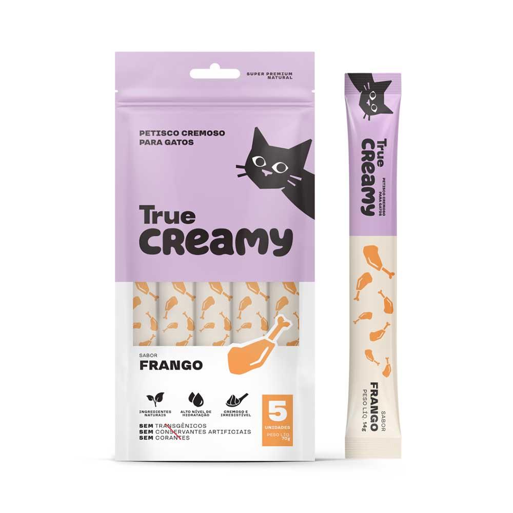 Miniatura Petisco Cremoso True Creamy Sabores Variados para Gatos - 4 Pacotes (20 Unidades)