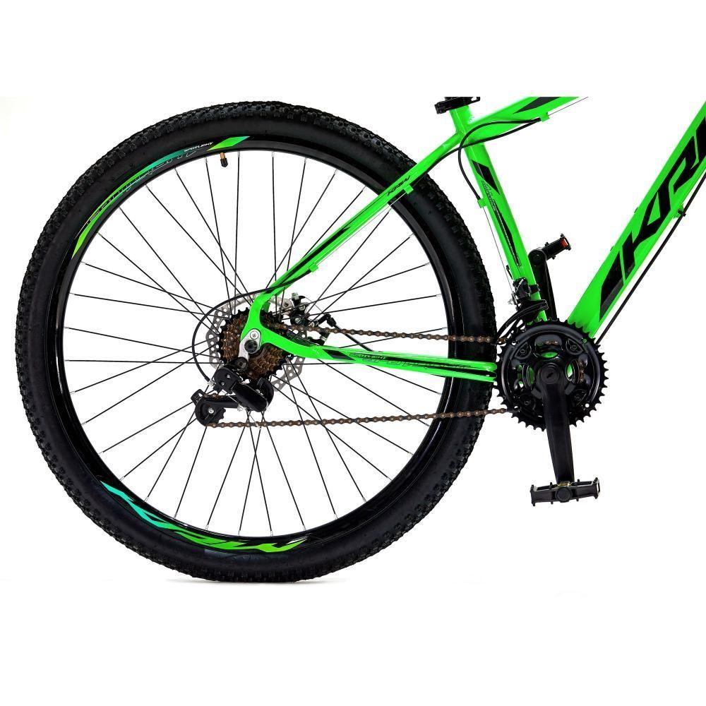 Bicicleta Aro 29 Krw Alumínio Shimano 24 Vel Freio A Disco Suspensão S4 Verde-Preto 15.5 Verde-Preto