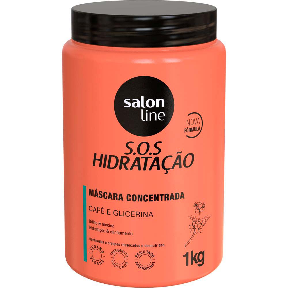 Miniatura Salon Line SOS Hidratação Café e Glicerina Máscara 1Kg