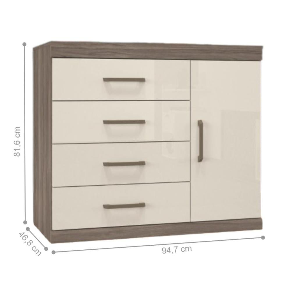 Miniatura Jogo Quarto De Casal Com Espelho Pasadena Branco