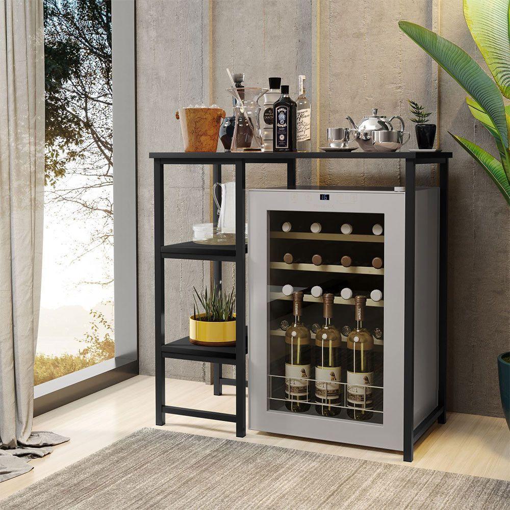 Miniatura Bancada Gourmet Industrial Klm Store Preto