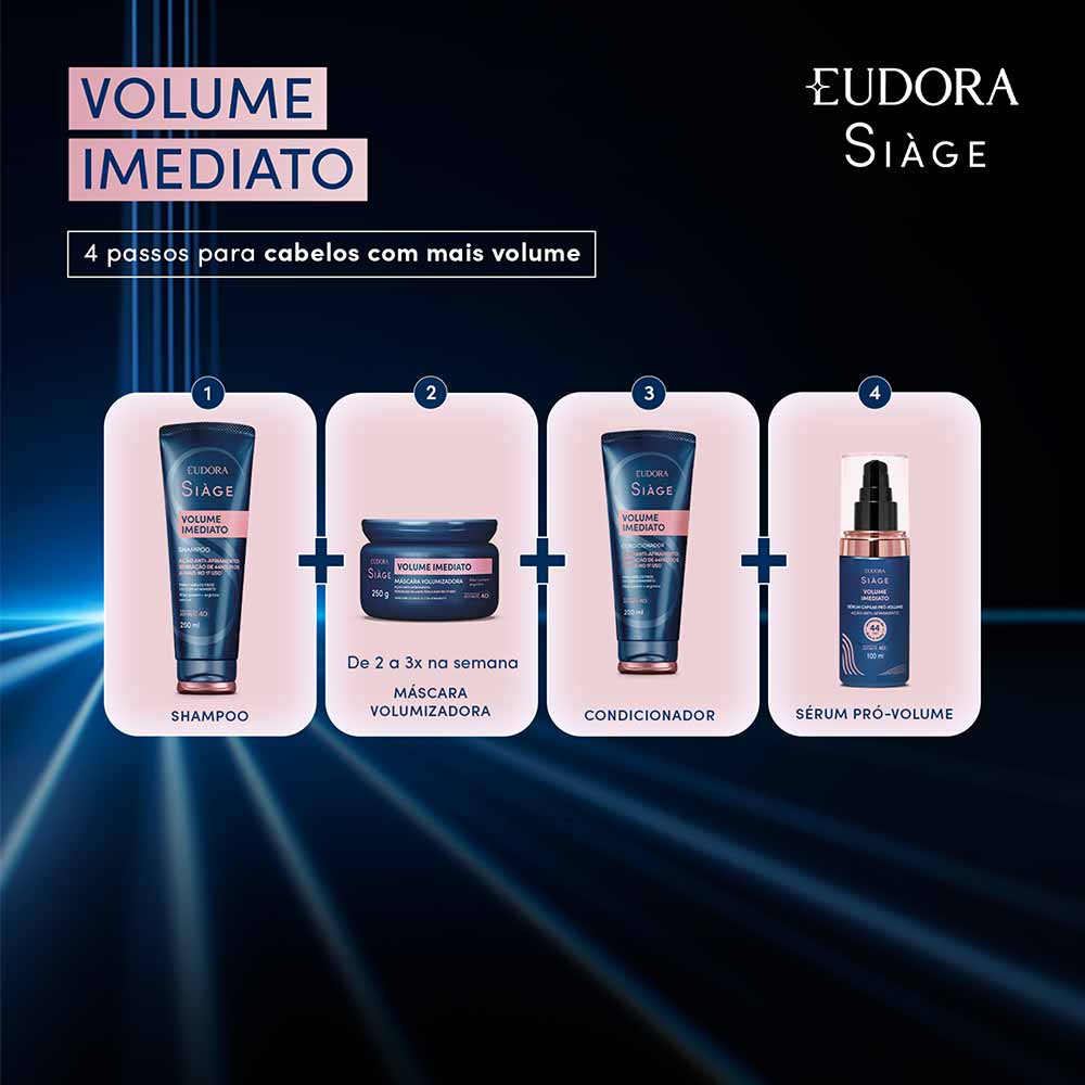 Miniatura Shampoo Eudora Siàge Volume Imediato 250ml