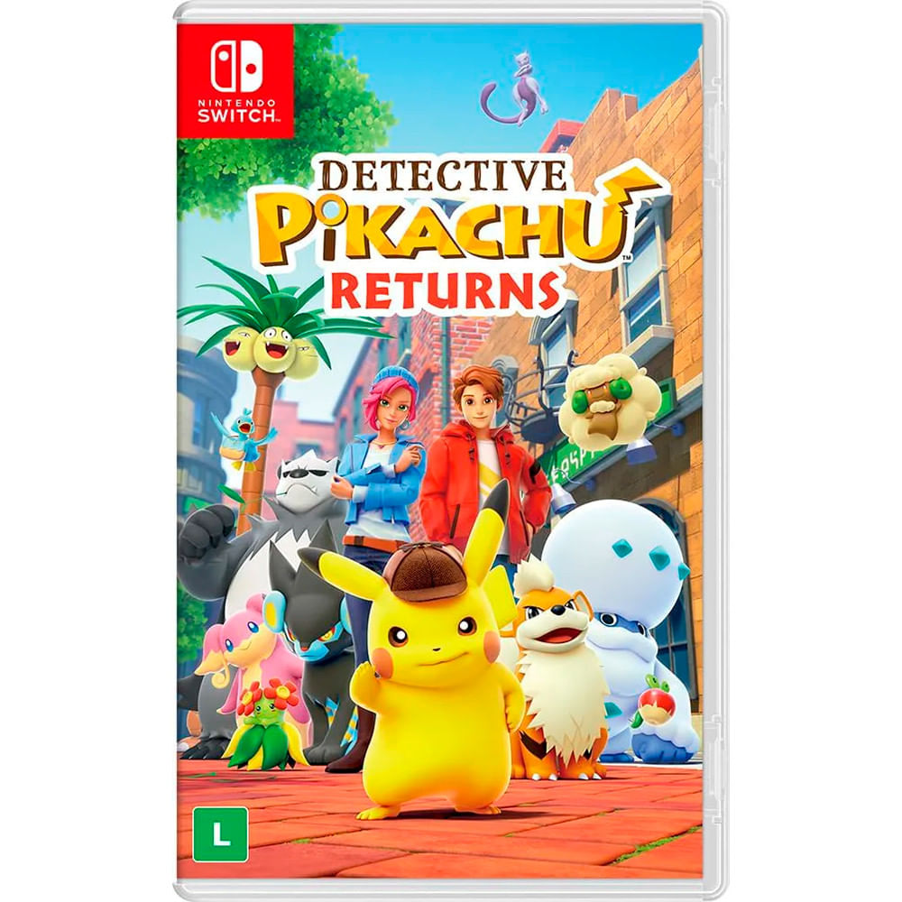 Miniatura Jogo Detective Pikachu Returns Nintendo Switch Mídia Física Preto - 3 Meses - Arcade - Switch - Midia Fisica - Nintendo Switch - Jogo Detective Pikachu Return.