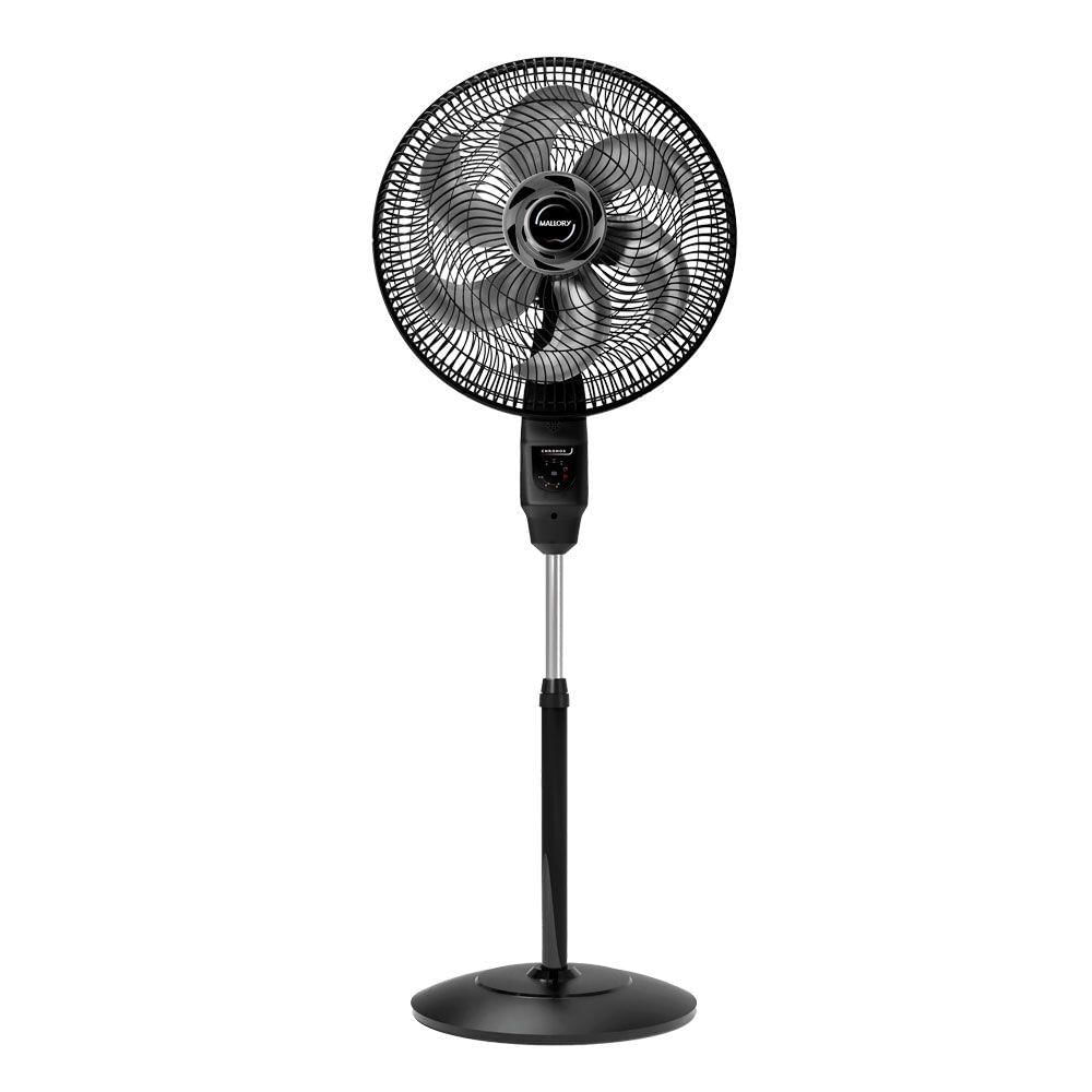 Miniatura Ventilador de Coluna Mallory Chronos 6 Pás 140W Preto Grafite - 110V