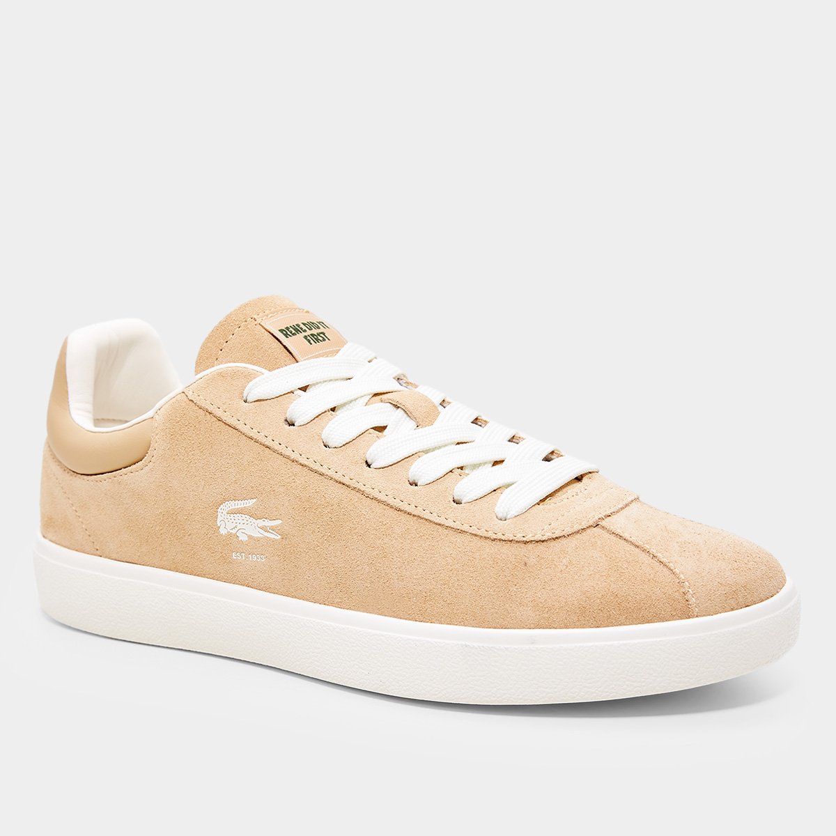 Miniatura Tênis Lacoste Baseshot Masculino Bege - 38