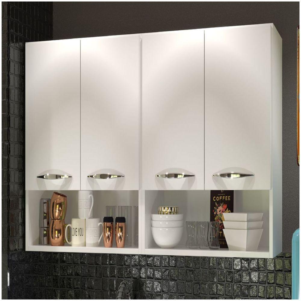 Miniatura Módulo Aéreo De Parede Com 4 Portas Branco