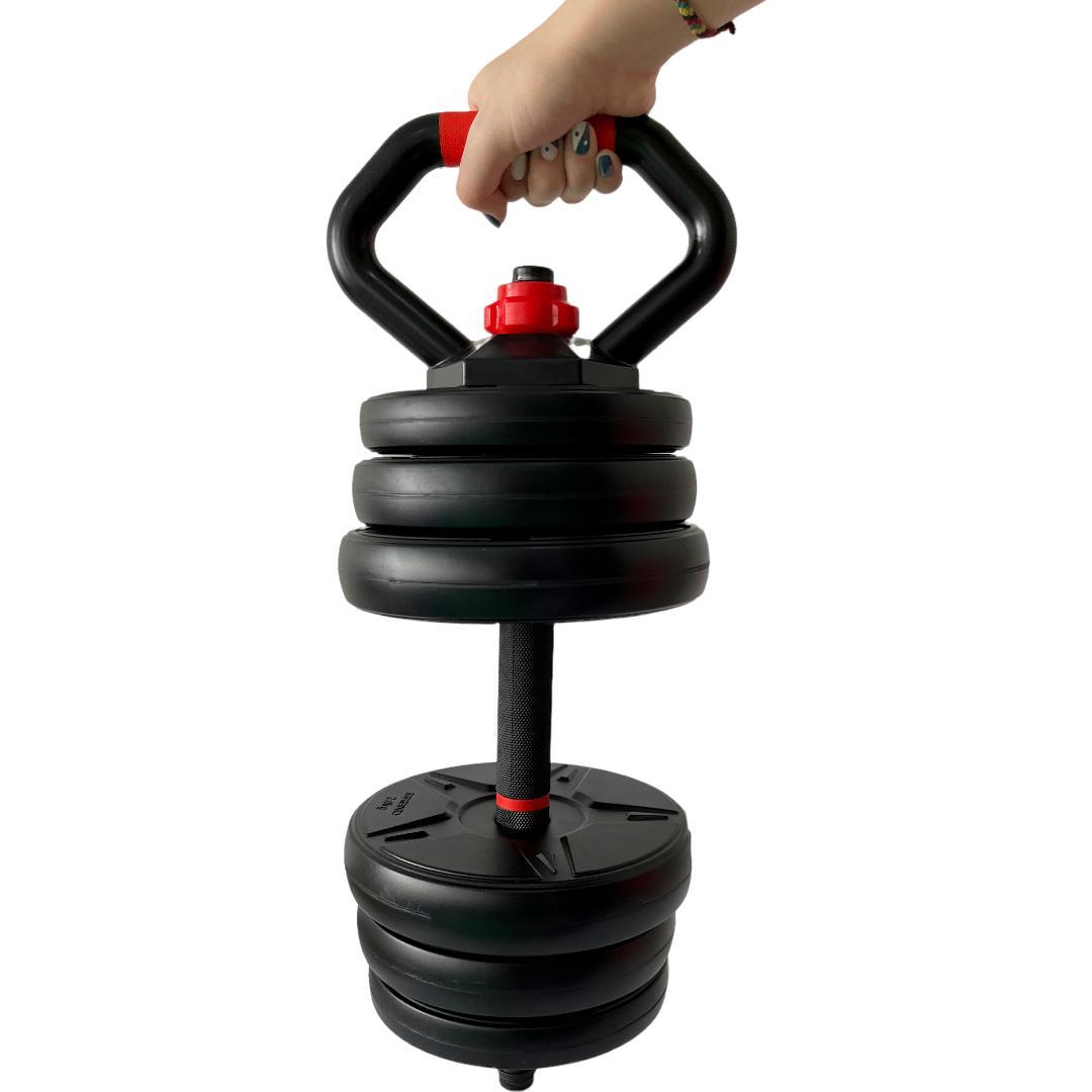 Kit Halteres Musculação Kettlebell 6 Em 1 Peso 40Kg Odin Fit