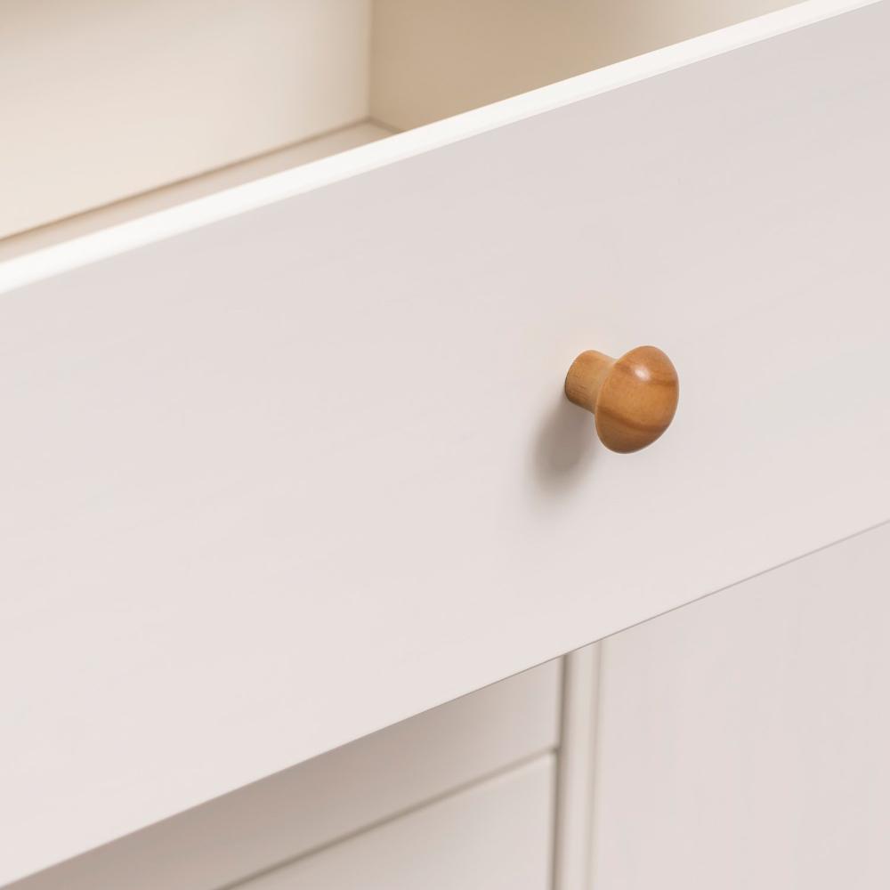 Buffet 2 Portas 3 Gavetas Madeira Maciça Vanilla CabeCasa MadeiraMadeira Amêndoa/Branco