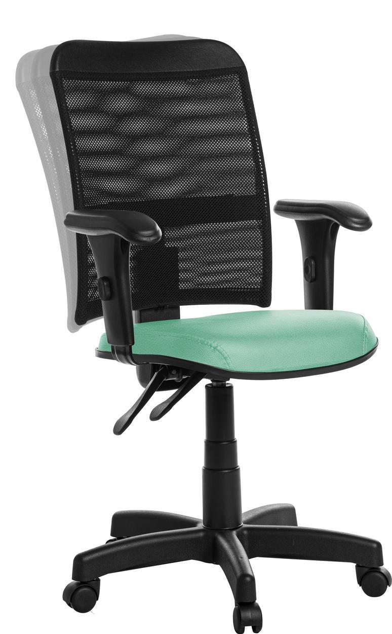 Miniatura Cadeira Escritório Ergonômica Tela Com Braço Rv Turquesa