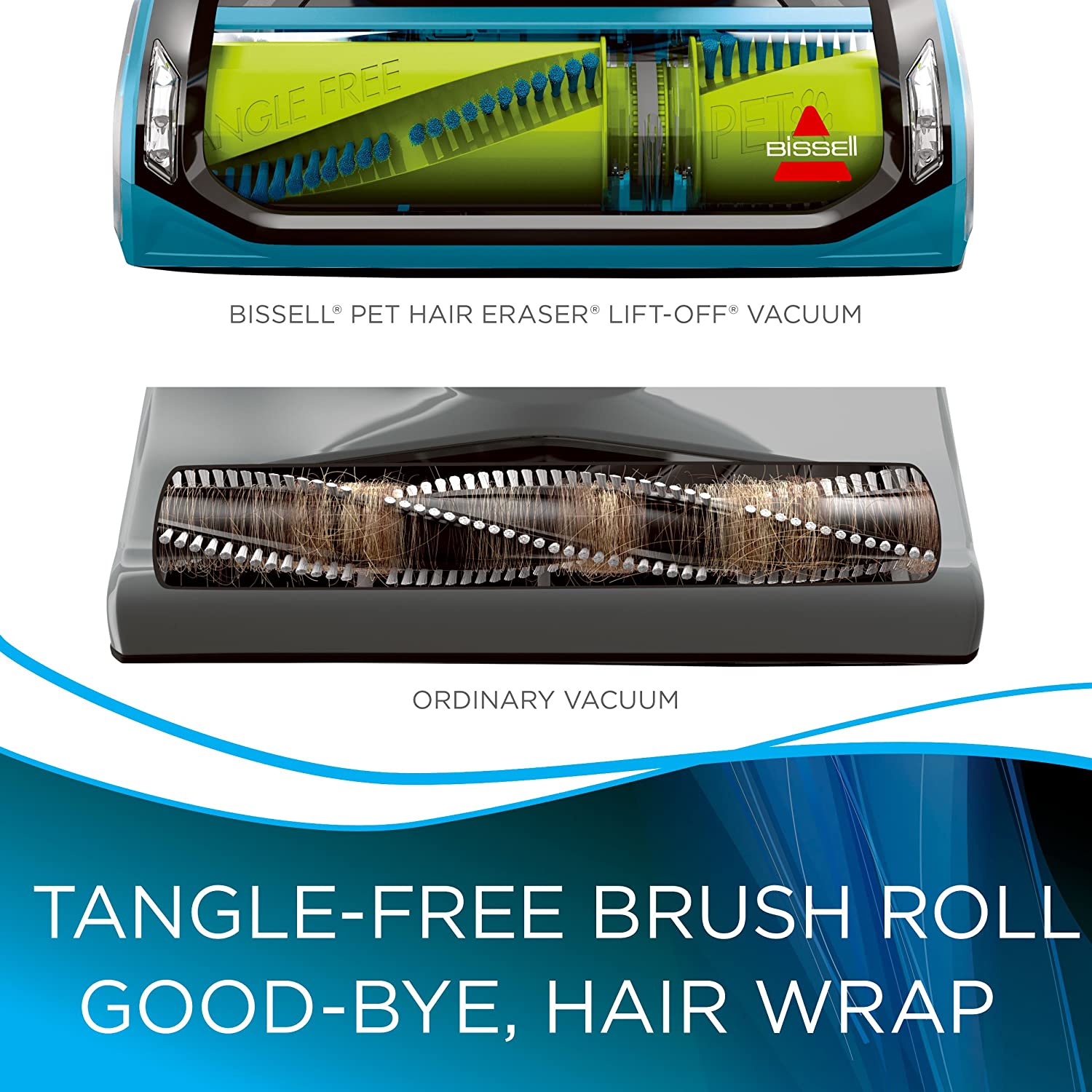 Miniatura Aspirador de pêlos de animais de estimação Bissell Lift Off Bagless Upright Vacuum 20874 azul