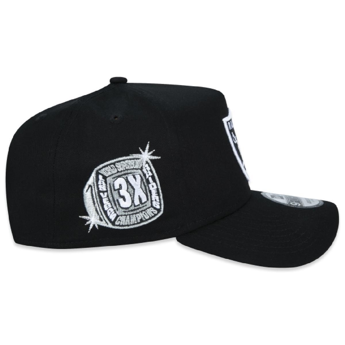 Miniatura Boné New Era 940 Nfl Las Vegas Raiders Core Preto Champs
