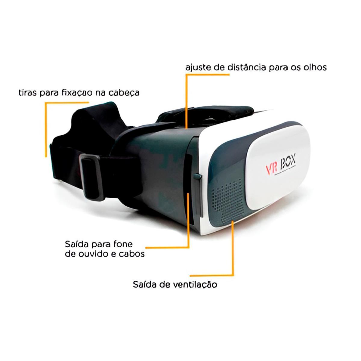 Miniatura Óculos 3D Realidade Virtual Sem Controle Para Celular